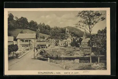 AK Schwarzburg i. Thür., Partie im Dorf