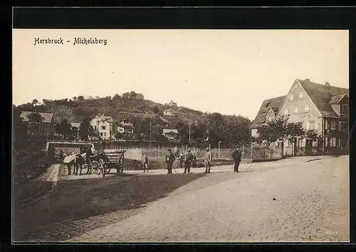 AK Hersbruck, Michelsberg mit Pferdewagen