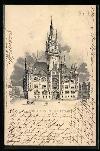 AK Stuttgart, Partie am Rathaus