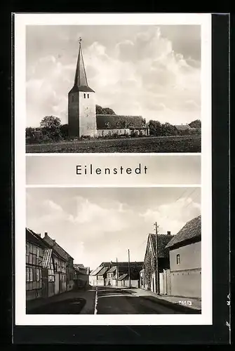 AK Eilenstedt, Kirche und Strassenpartie