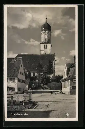 AK Steinheim /Do., Ortspartie mit Kirche