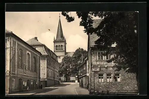AK Gehren /Thür., Blick zum Rathaus