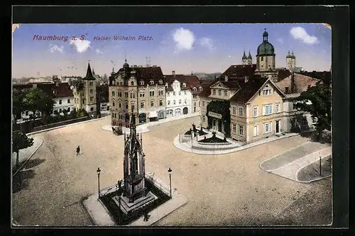 AK Naumburg a. S., Kaiser Wilhelm Platz aus der Vogelschau