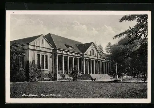 AK Bad Kösen, Kurmittelhaus mit Grünanlage