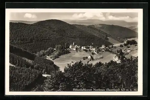 AK Nordenau i. Hochsauerland, Totalansicht aus der Vogelschau