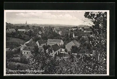 AK Mohorn-Niederdorf, Ortsansicht aus der Vogelschau