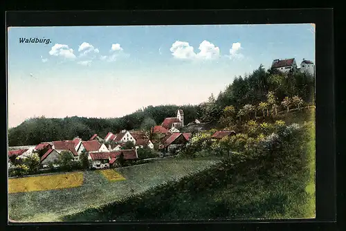 AK Waldburg, Ortspartie aus der Vogelschau