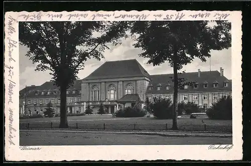 AK Weimar, Blick zum Bahnhof