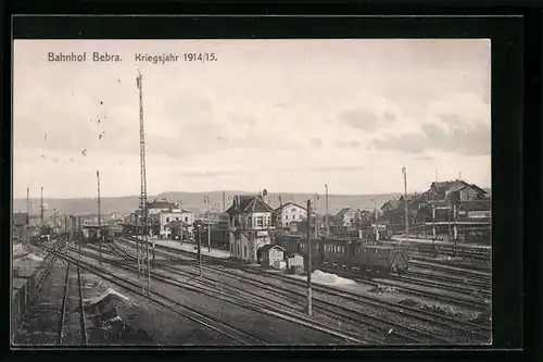 AK Bebra, Bahnhof im Kriegsjahr 1914 /15