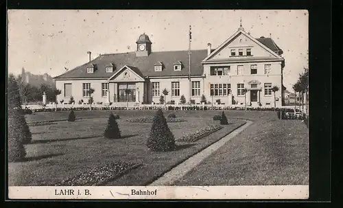 AK Lahr i. B., Blick zum Bahnhof