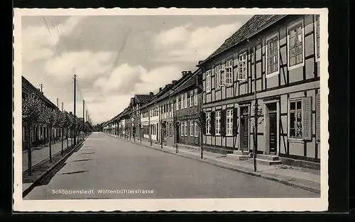 AK Schöppenstedt, Partie in der Wolfenbüttlerstrasse