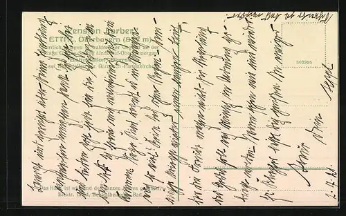 AK Ettal /Obb., Pension Lorber, Gebäudeansicht