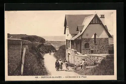 AK Donville-les-Bains, Le descente a la Plage