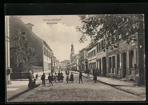 AK Germersheim, Blick in die Marktstrasse