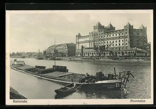 AK Karlsruhe, Partie am Rheinhafen