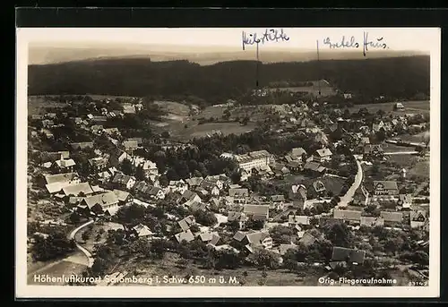 AK Schömberg i. Schw., Gesamtansicht, Fliegeraufnahme