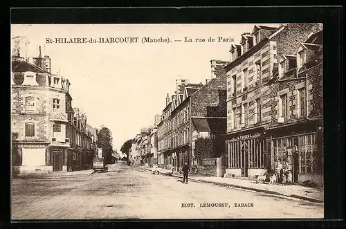 AK Saint-Hilaire-du-Harcouet, La rue de Paris