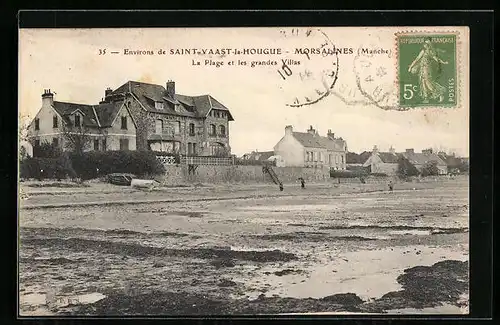 AK Morsalines, La Plage et les grandes Villas