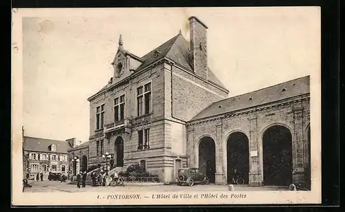 AK Pontorson, L`Hotel de Ville et l`Hotel des Postes