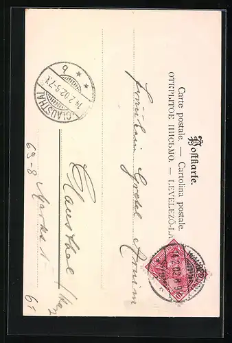 AK Mann mit Zahnschmerzen lehnt an einer Säule