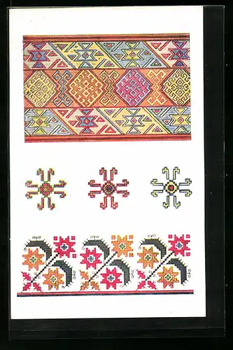 AK Ornaments nationaux des Slaves de Sud, Teppich