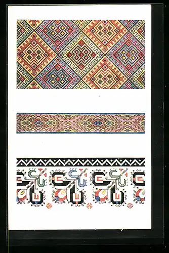 AK Ornaments nationaux des Slaves de Sud, Teppich