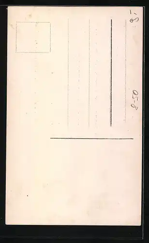 Foto-AK Fabrikarbeiter vor einem mechanischen Webstuhl