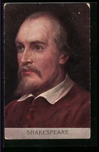 Künstler-AK Bildnis von Shakespeare