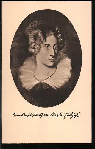 Künstler-AK Annette von Droste-Hülshoff, Portrait