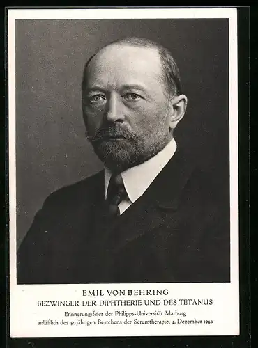 AK Marburg, Emil von Behring, Bezwinger der Diphterie und des Tetanus