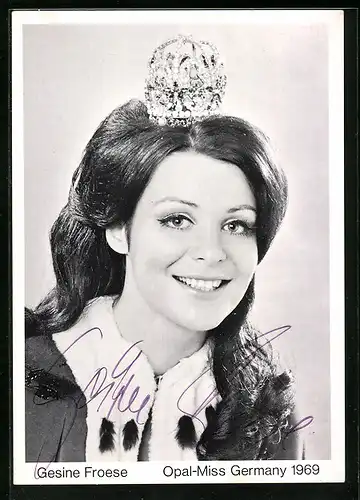 AK Schönheitskönigin Gesine Froese, Opal-Miss Germany 1969
