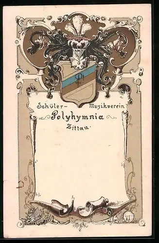 Künstler-AK Zittau, Schüler-Musikverein Polyhymnia, Studentenwappen