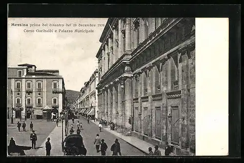 AK Messina, Corso Garibaldi e Palazzo Municipale