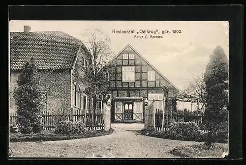 AK Stadthagen, Restaurant Oelkrug von C. Brauns