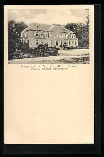 AK Muggesfelde, Gutshaus mit Vorplatz