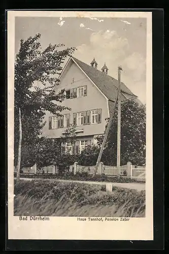 AK Bad Dürrheim, Hotel Haus Tannhof, Pension Zeller