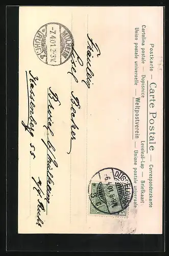 AK Mädchen im Gewand mit Blüten zu Ostern