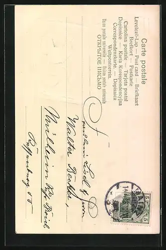 AK Fröhliche Ostern, Buch mit Hahn und Eiern