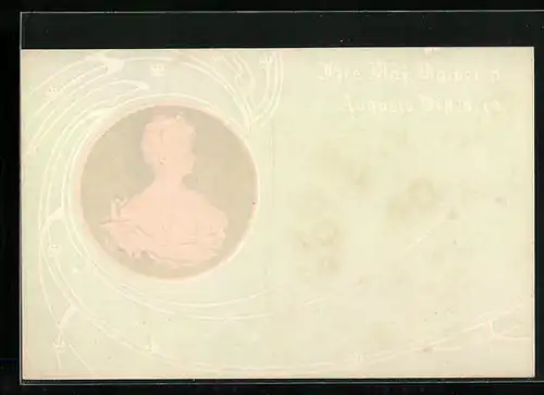 Präge-AK Ihre Majestät Kaiserin Auguste Victoria Königin von Preussen