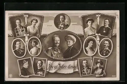 AK Porträts von Kaiserin Auguste Victoria Königin von Preussen und ihrer Familie