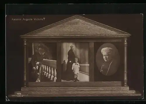 AK Der Tod der Kaiserin Auguste Victoria Königin von Preussen, Porträts