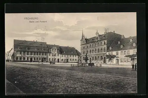 AK Frohburg, Markt und Postamt