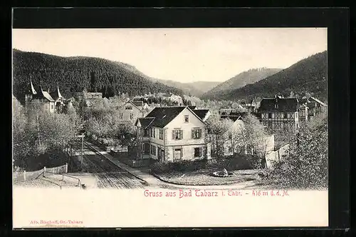 AK Bad Tabarz i. Thür., Ortsansicht aus der Vogelschau