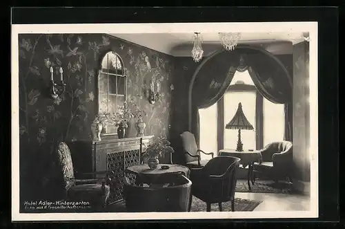 AK Hinterzarten, Hotel Adler, Ecke aus d. Gesellschaftsraum