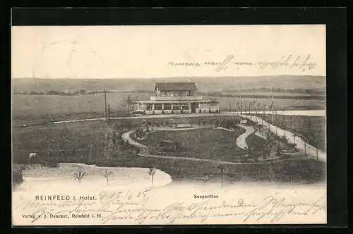 AK Reinfeld i. Holst., Ansicht mit Seepavillon