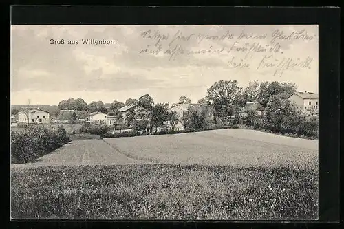 AK Wittenborn, Ortsansicht mit Gebäuden