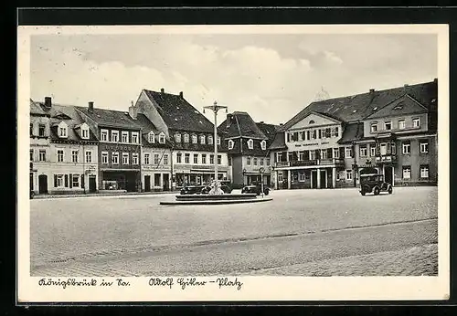 AK Königsbrück in Sa., Partie am Platz