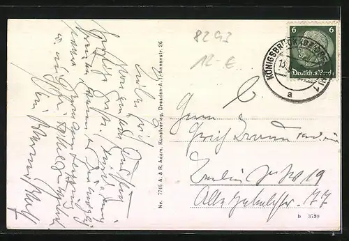 AK Königsbrück in Sa., Partie am Platz