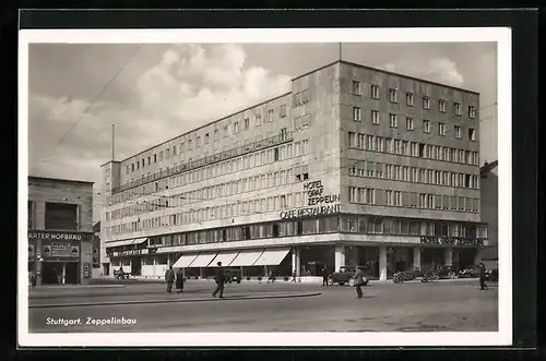 AK Stuttgart, Blick auf den Zeppelinbau
