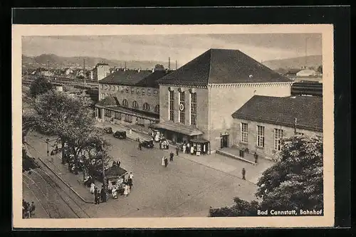 AK Bad Cannstatt, Blick auf den Bahnhof